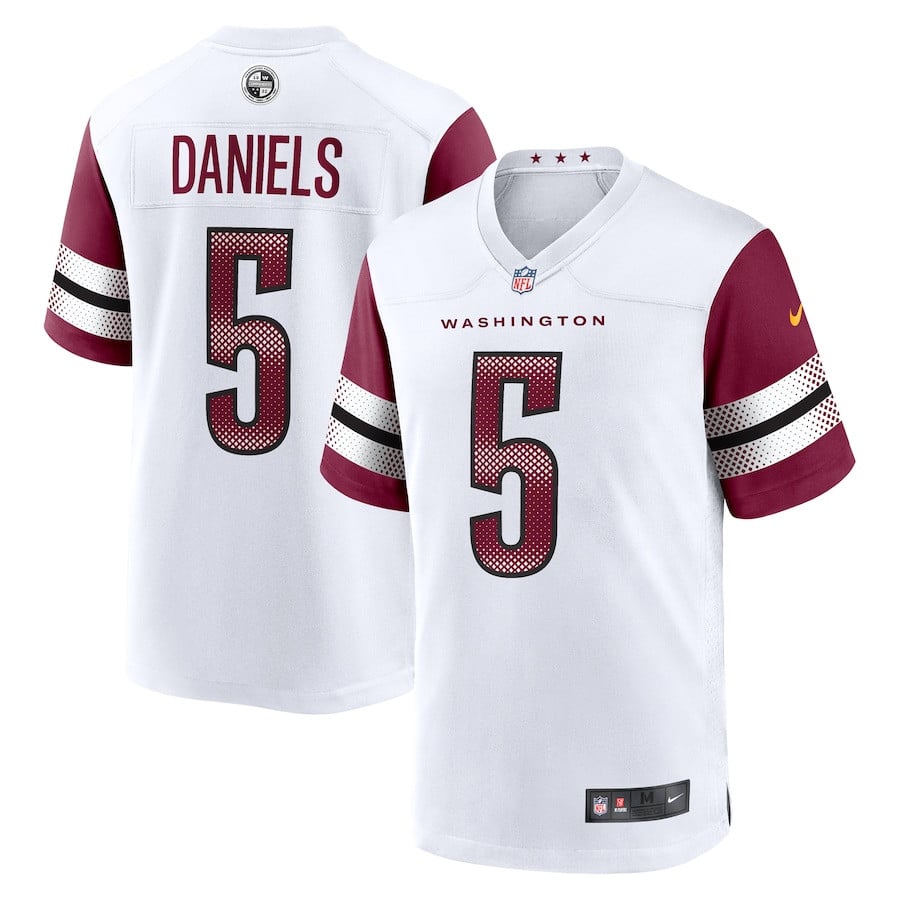 Jayden Daniels 5 Washington Commanders Player Game Men Jersey - White JS1986 Saliibo