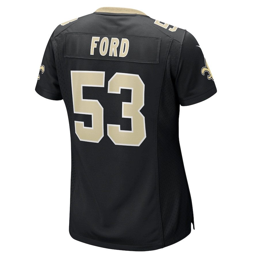 Jaylan Ford 53 New Orleans Saints Women's Game Jersey - Black JS9147 Saliibo - Image 3
