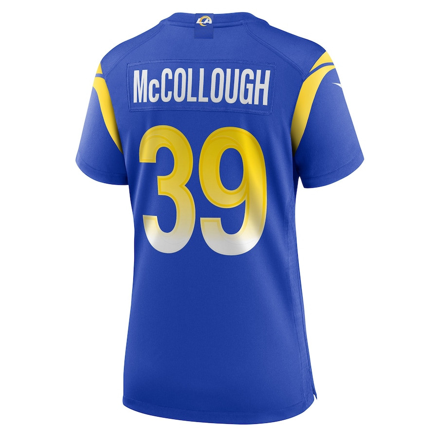 Jaylen McCollough 39 Los Angeles Rams Women's Game Jersey - Royal JS4373 Saliibo - Image 3
