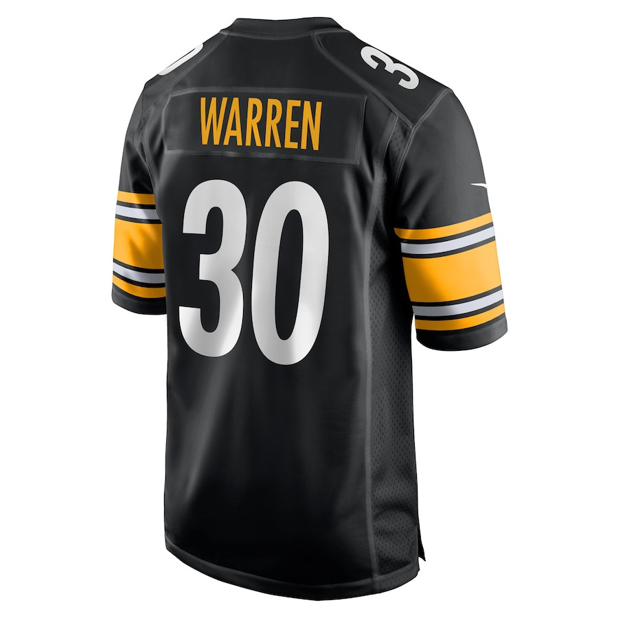 Jaylen Warren 30 Pittsburgh Steelers Alternate Game Men Jersey - Black JS6139 Saliibo - Image 3