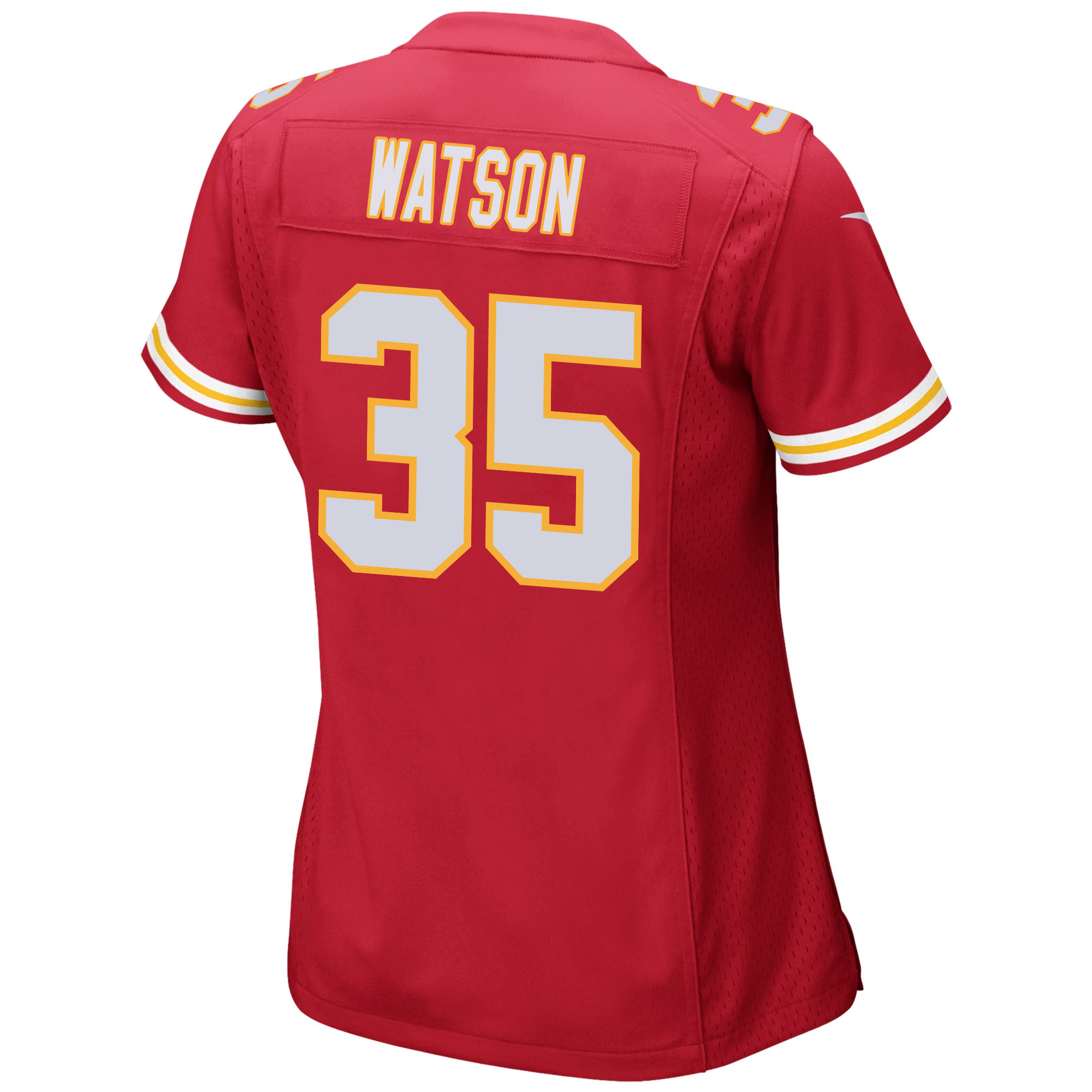 Jaylen Watson 35 Kansas City Chiefs Super Bowl LVIII Patch Game Women Jersey - Red JS4172 Saliibo - Image 3