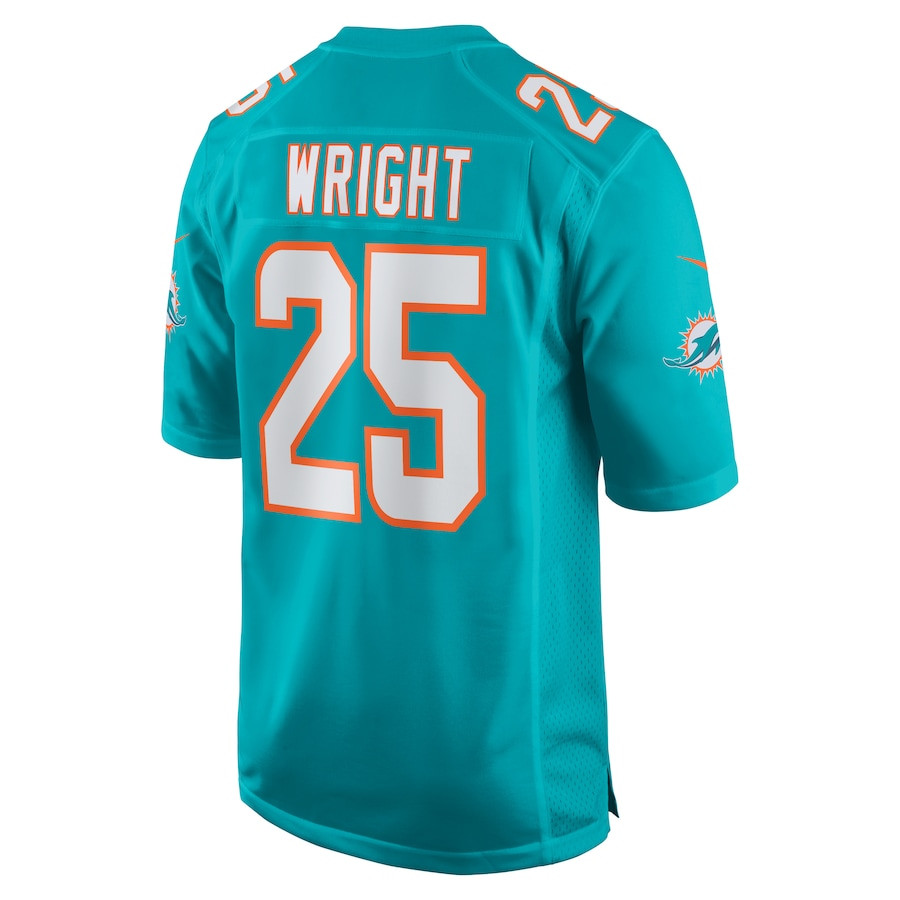 Jaylen Wright 25 Miami Dolphins Game Men Jersey - Aqua JS1459 Saliibo - Image 3