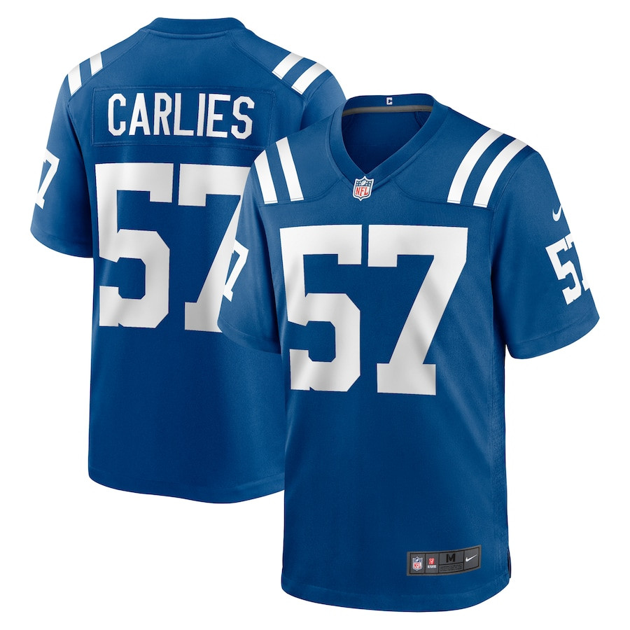 Jaylon Carlies 57 Indianapolis Colts Game Men Jersey - Royal JS3923 Saliibo