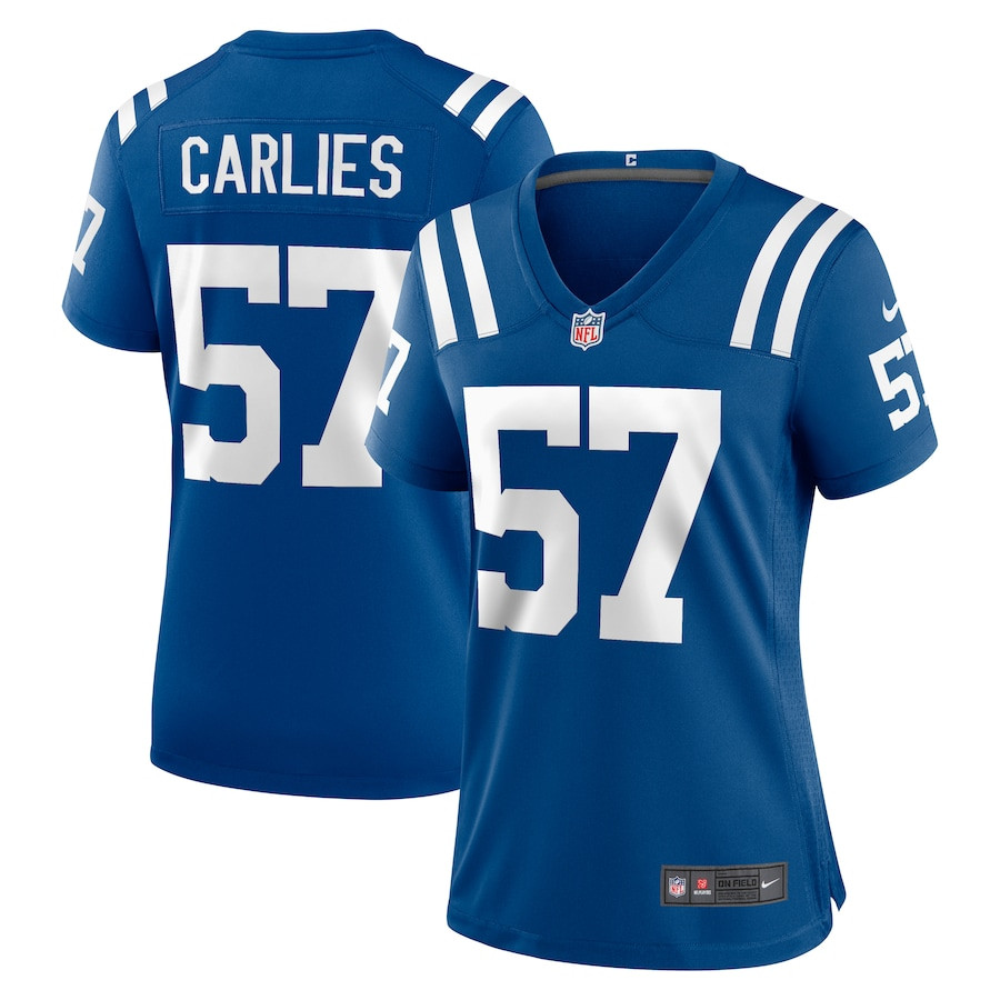 Jaylon Carlies 57 Indianapolis Colts Women's Game Jersey - Royal JS8776 Saliibo