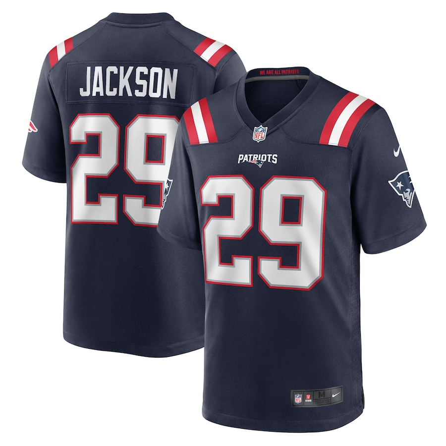 JC Jackson 29 New England Patriots Game Men Jersey - Navy JS2084 Saliibo