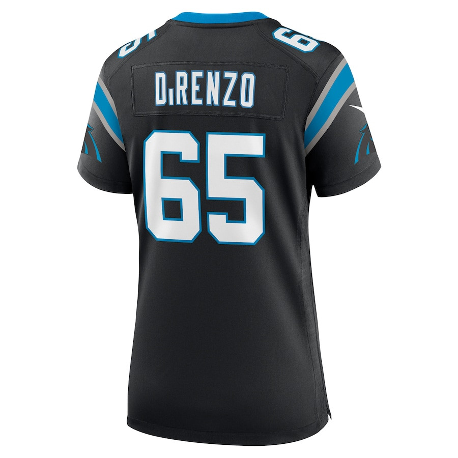 J.D. DiRenzo 65 Carolina Panthers Women's Team Game Jersey - Black JS8135 Saliibo - Image 3