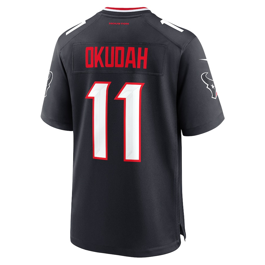 Jeff Okudah 11 Houston Texans Team Game Men Jersey - Navy JS2851 Saliibo - Image 3