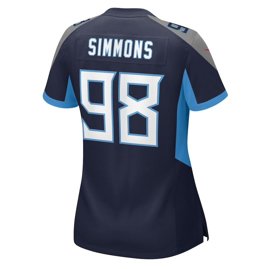 Jeffery Simmons 98 Tennessee Titans Women's Game Jersey - Navy JS1160 Saliibo - Image 3