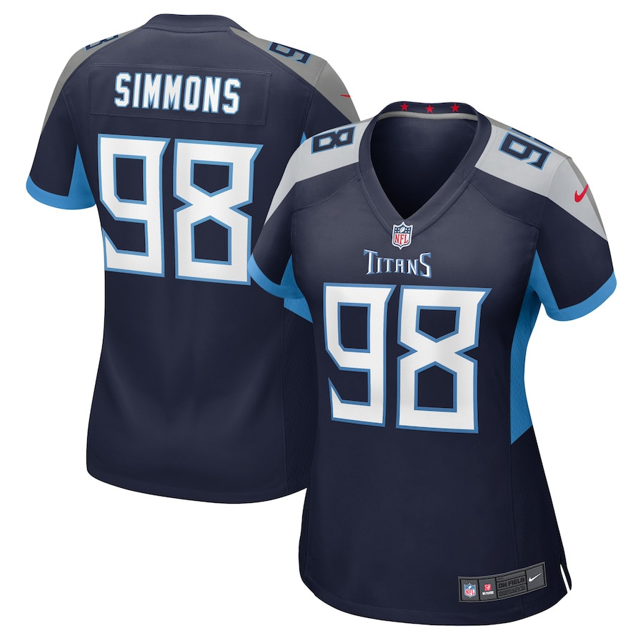 Jeffery Simmons 98 Tennessee Titans Women's Game Jersey - Navy JS1160 Saliibo