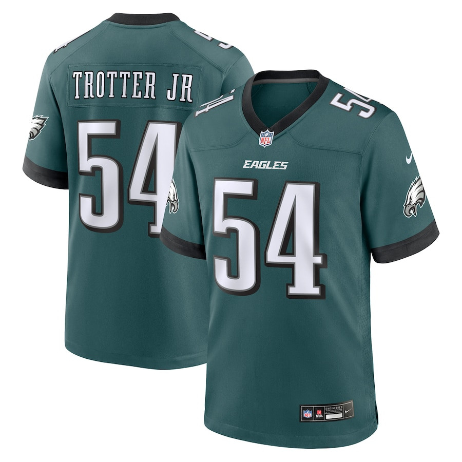 Jeremiah Trotter Jr. 54 Philadelphia Eagles Game Men Jersey - Green JS1544 Saliibo