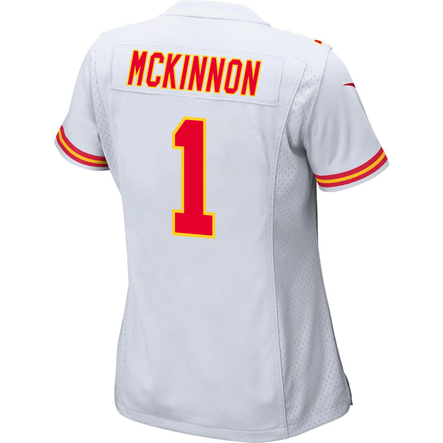 Jerick McKinnon 1 Kansas City Chiefs Super Bowl LVIII Patch Game Women Jersey - White JS2641 Saliibo - Image 3