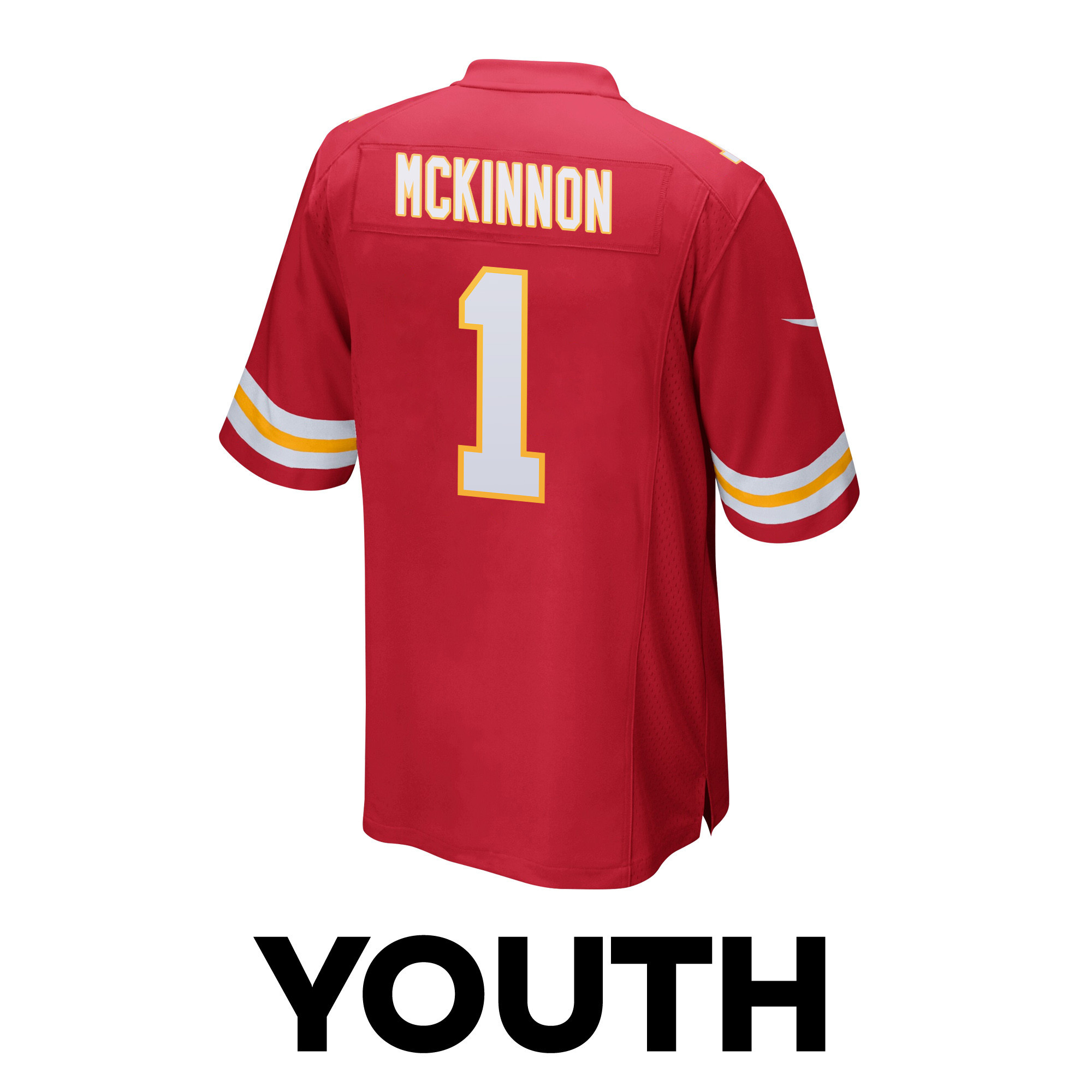 Jerick McKinnon 1 Kansas City Chiefs Super Bowl LVIII Patch Game YOUTH Jersey - Red JS3029 Saliibo - Image 3