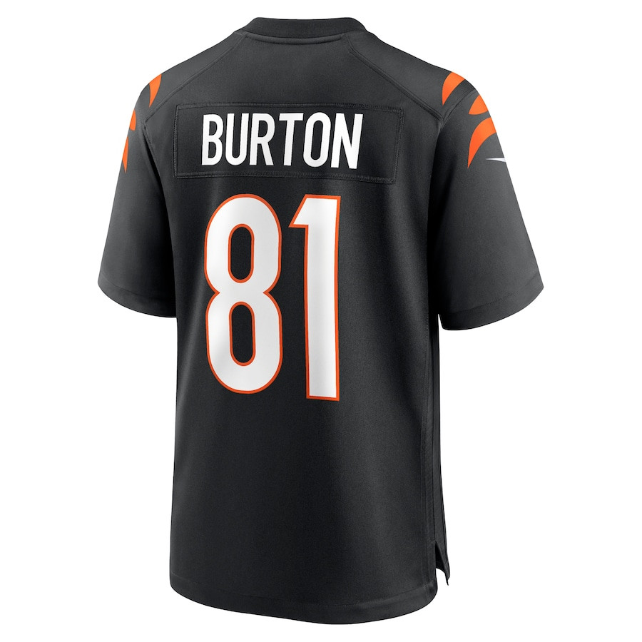 Jermaine Burton 81 Cincinnati Bengals Game Men Jersey - Black JS5309 Saliibo - Image 3