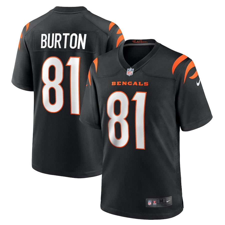 Jermaine Burton 81 Cincinnati Bengals Game Men Jersey - Black JS5309 Saliibo