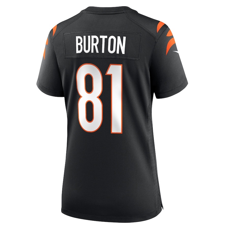 Jermaine Burton 81 Cincinnati Bengals Women's Game Jersey - Black JS2093 Saliibo - Image 3