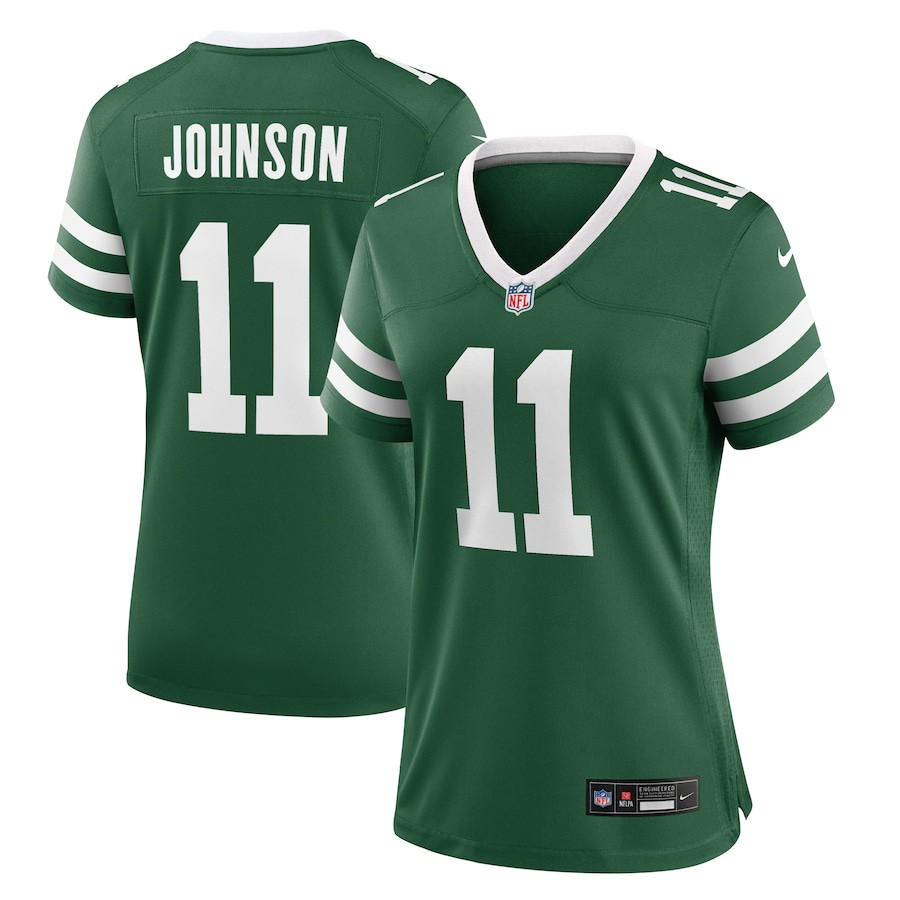 Jermaine Johnson 11 New York Jets Women's Team Game Jersey - Legacy Green JS6846 Saliibo