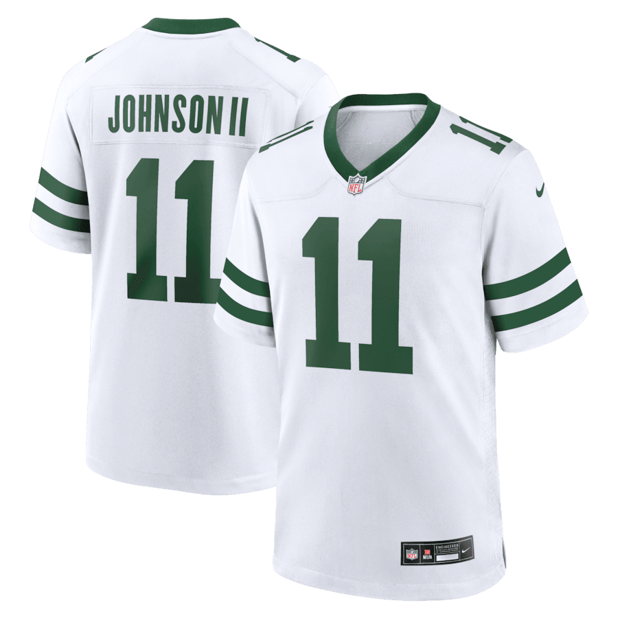Jermaine Johnson II 11 New York Jets Alternate Game Jersey - Men White JS9052 Saliibo