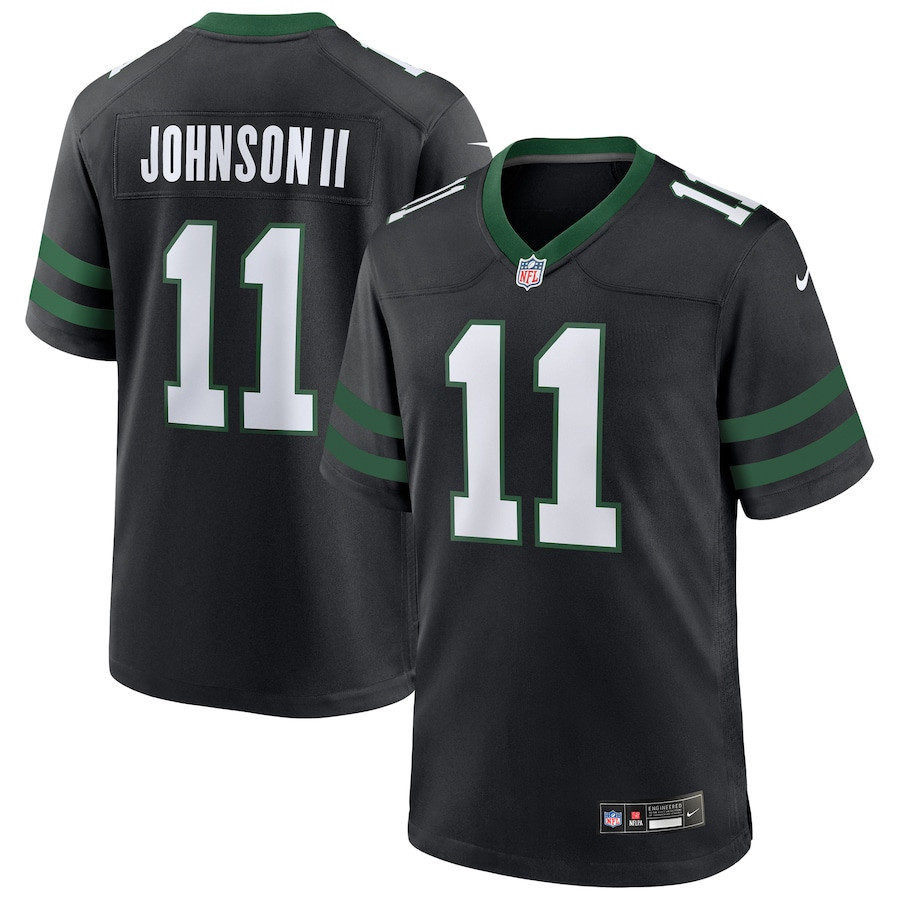 Jermaine Johnson II 11 New York Jets Alternate Game Men Jersey - Legacy Black JS7868 Saliibo