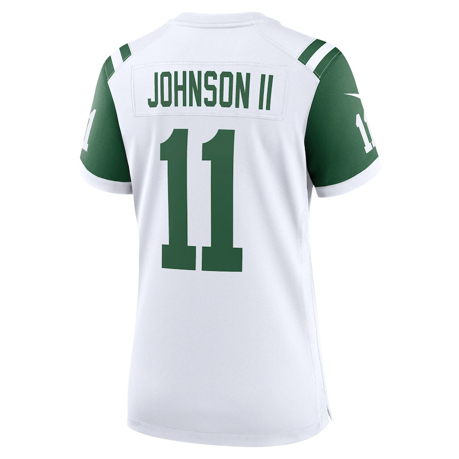 Jermaine Johnson II 11 New York Jets Women's Classic Alternate Game Jersey - White JS9814 Saliibo - Image 3