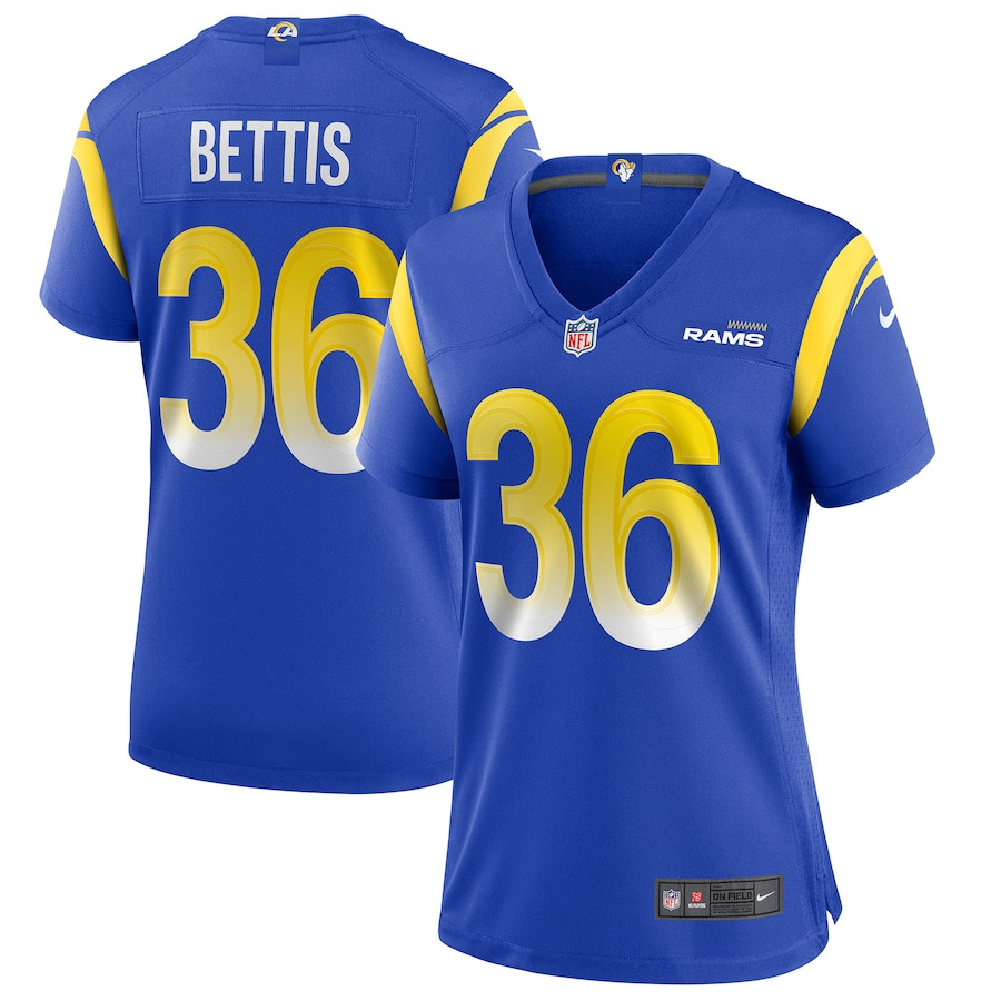 Jerome Bettis 36 Los Angeles Rams Women Game Retired Jersey - Royal JS8292 Saliibo