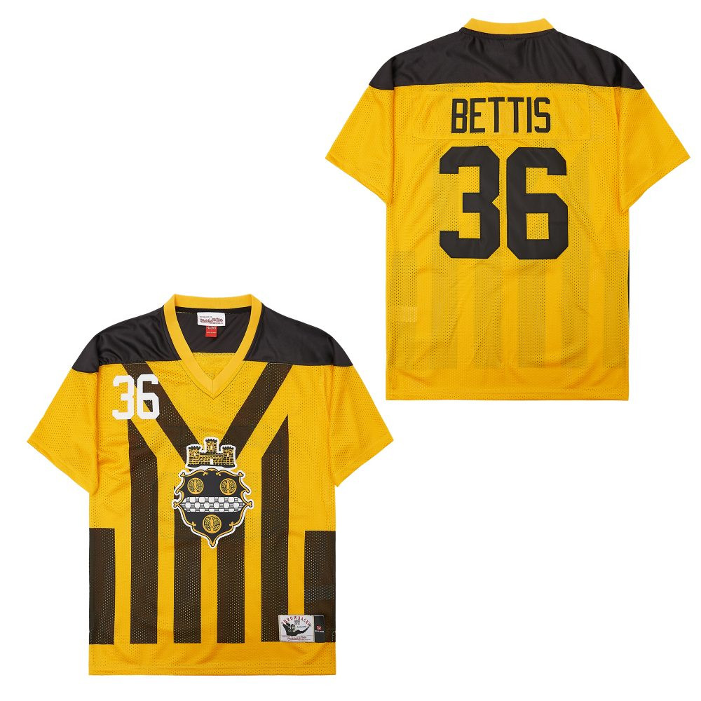 Jerome Bettis 36 Pittsburgh Steelers Retro Throwback Legacy Men Jersey - Black/Yellow JS7756 Saliibo