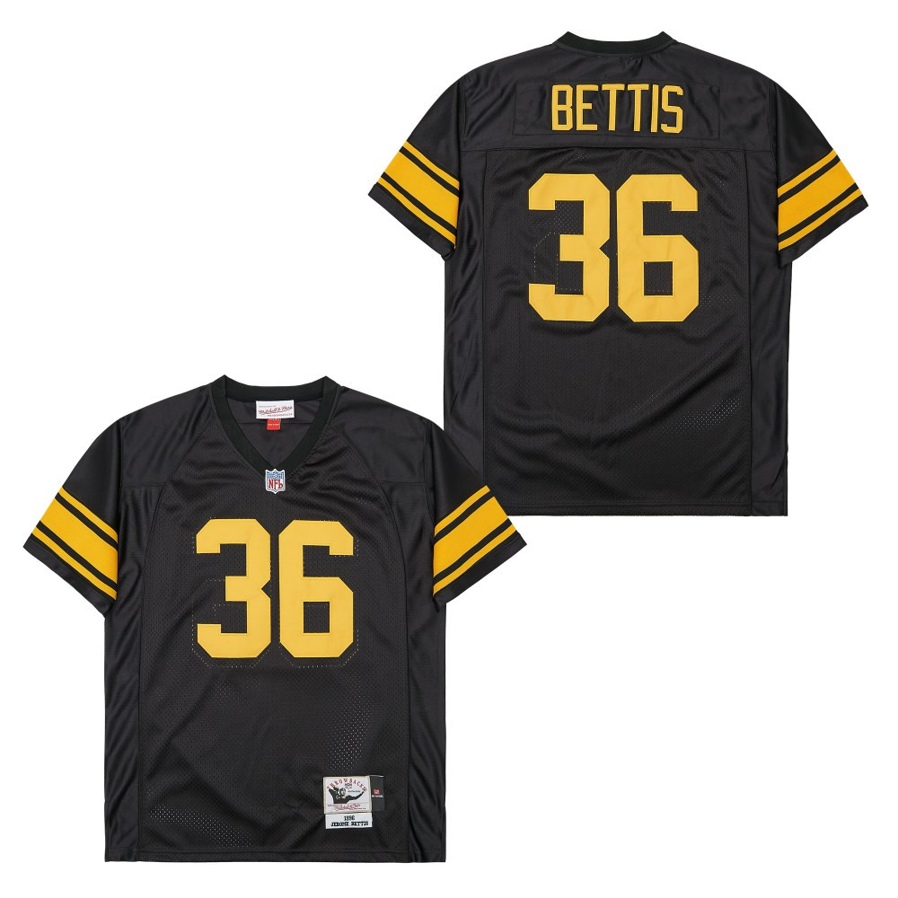 Jerome Bettis 36 Pittsburgh Steelers Retro Throwback Men Jersey - Black JS2591 Saliibo