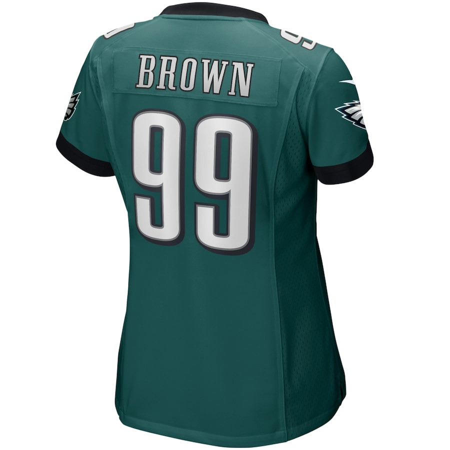 Jerome Brown 99 Philadelphia Eagles Women Game Retired Jersey - Midnight Green JS9961 Saliibo - Image 3
