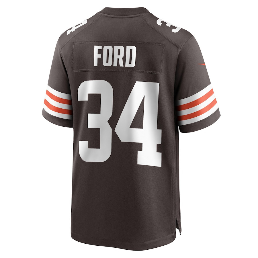 Jerome Ford 34 Cleveland Browns Game Men Jersey - Brown JS5288 Saliibo - Image 3