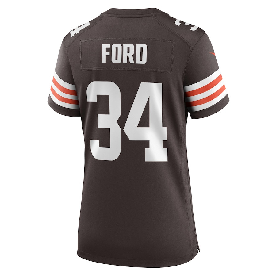 Jerome Ford 34 Cleveland Browns Game Women Jersey - Brown JS2270 Saliibo - Image 3