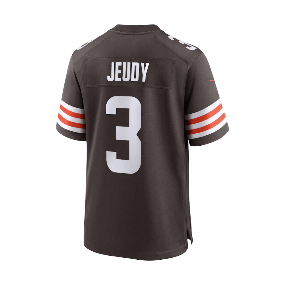 Jerry Jeudy 3 Cleveland Browns 2025 Pro Bowl Patch Game Men Jersey - Brown JS5946 Saliibo - Image 3