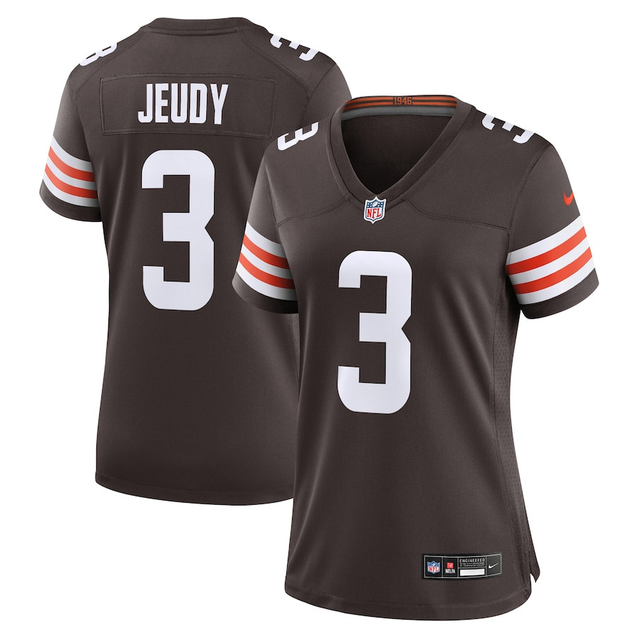 Jerry Jeudy 3 Cleveland Browns Game Women Jersey - Brown JS2932 Saliibo