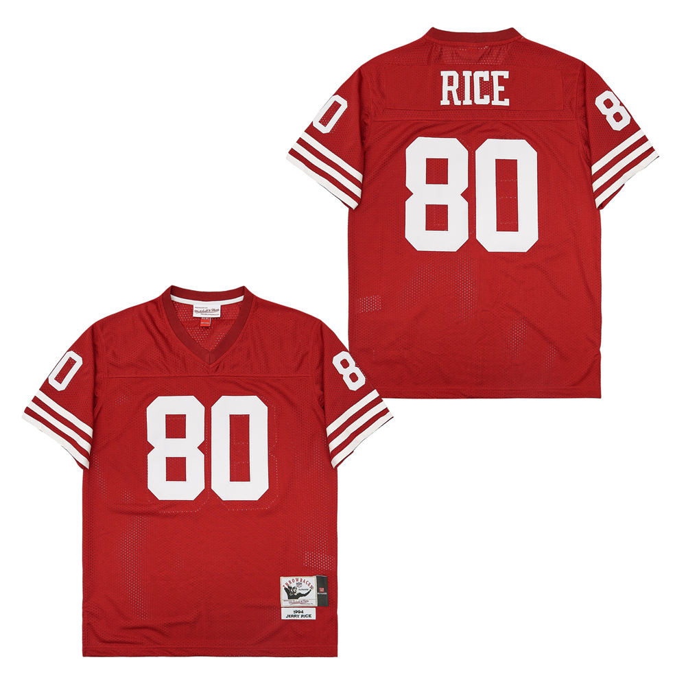 Jerry Rice 80 San Francisco 49ers Throwback Men Jersey - Red JS9115 Saliibo