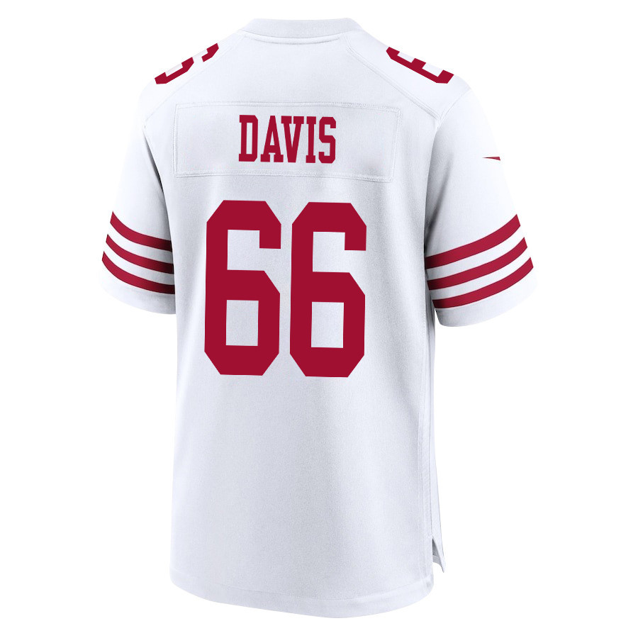 Jesse Davis 66 San Francisco 49ers NFC Champions Patch Game Men Jersey - White JS9092 Saliibo - Image 3