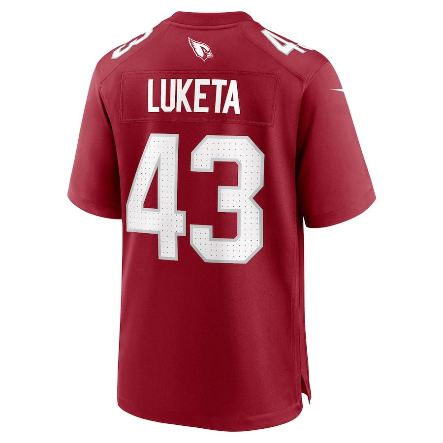 Jesse Luketa 43 Arizona Cardinals Team Game Men Jersey - Cardinal JS6558 Saliibo - Image 3