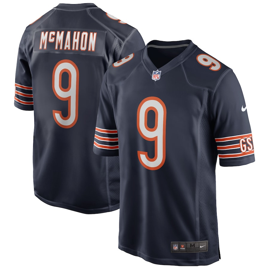 Jim McMahon 9 Chicago Bears Men Game Retired Jersey - Navy JS8053 Saliibo