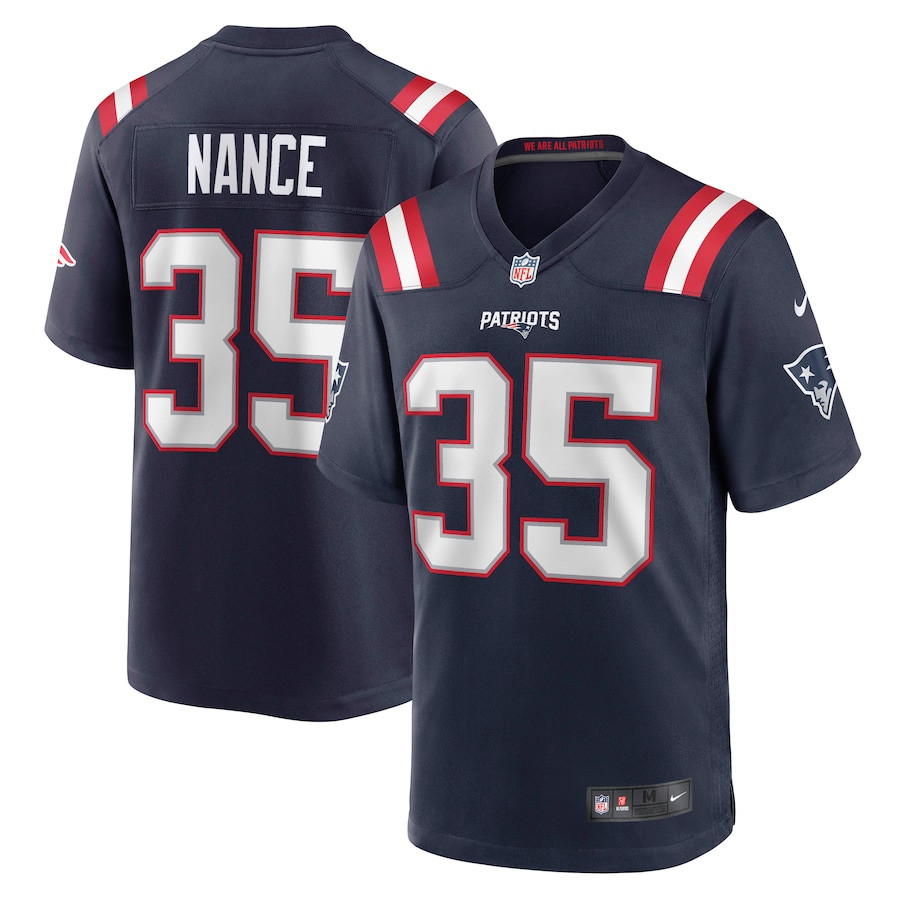 Jim Nance 35 New England Patriots Men Retired Jersey - Navy JS6105 Saliibo