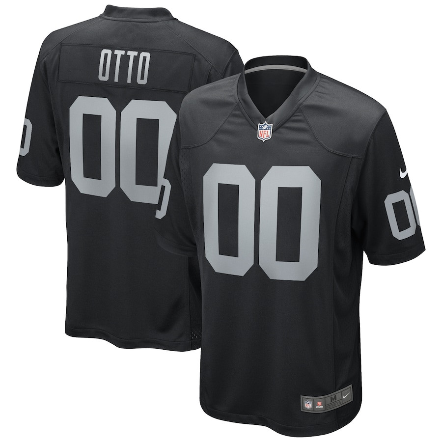 Jim Otto 00 Las Vegas Raiders Game Retired Player Men Jersey - Black JS6191 Saliibo