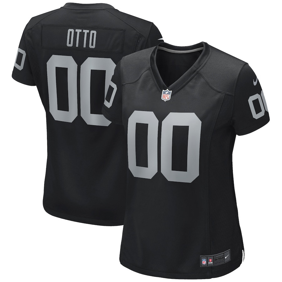 Jim Otto 00 Las Vegas Raiders Women's Game Retired Player Jersey - Black JS8658 Saliibo