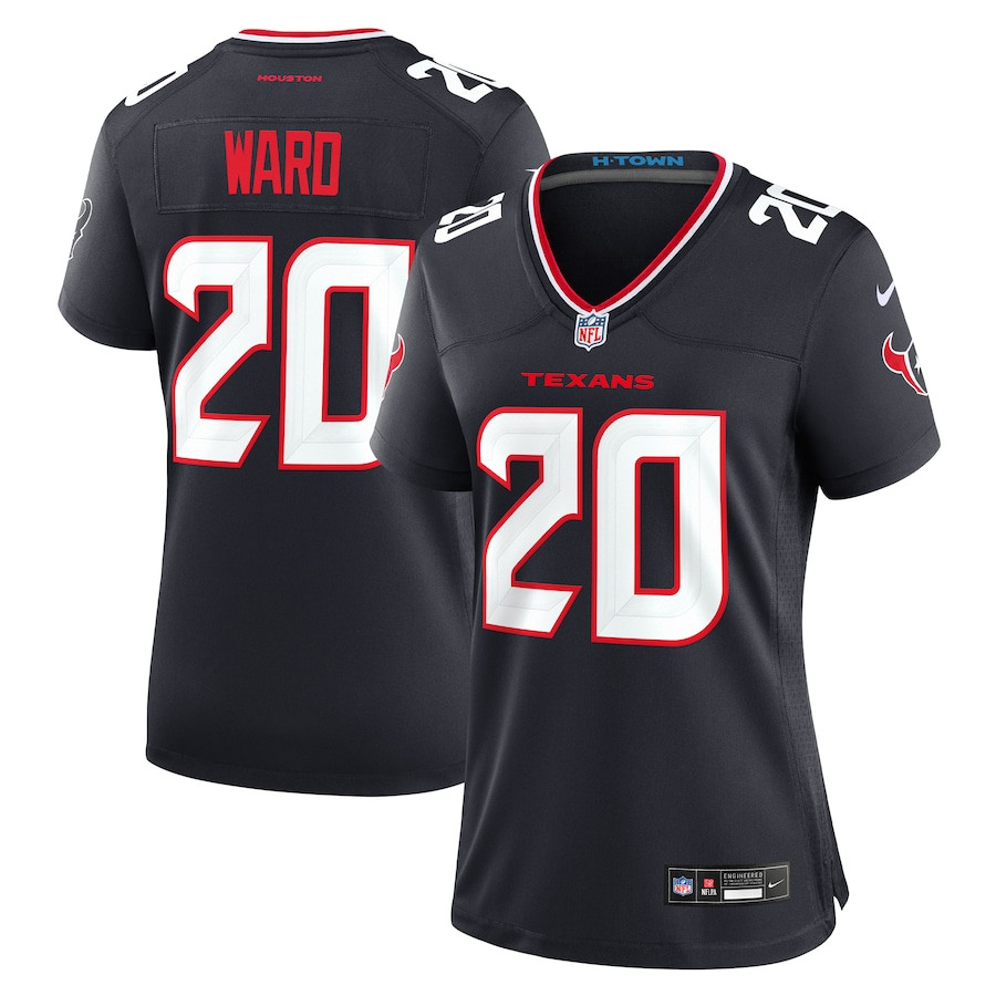 Jimmie Ward 20 Houston Texans Women's Team Game Jersey - Navy JS9810 Saliibo