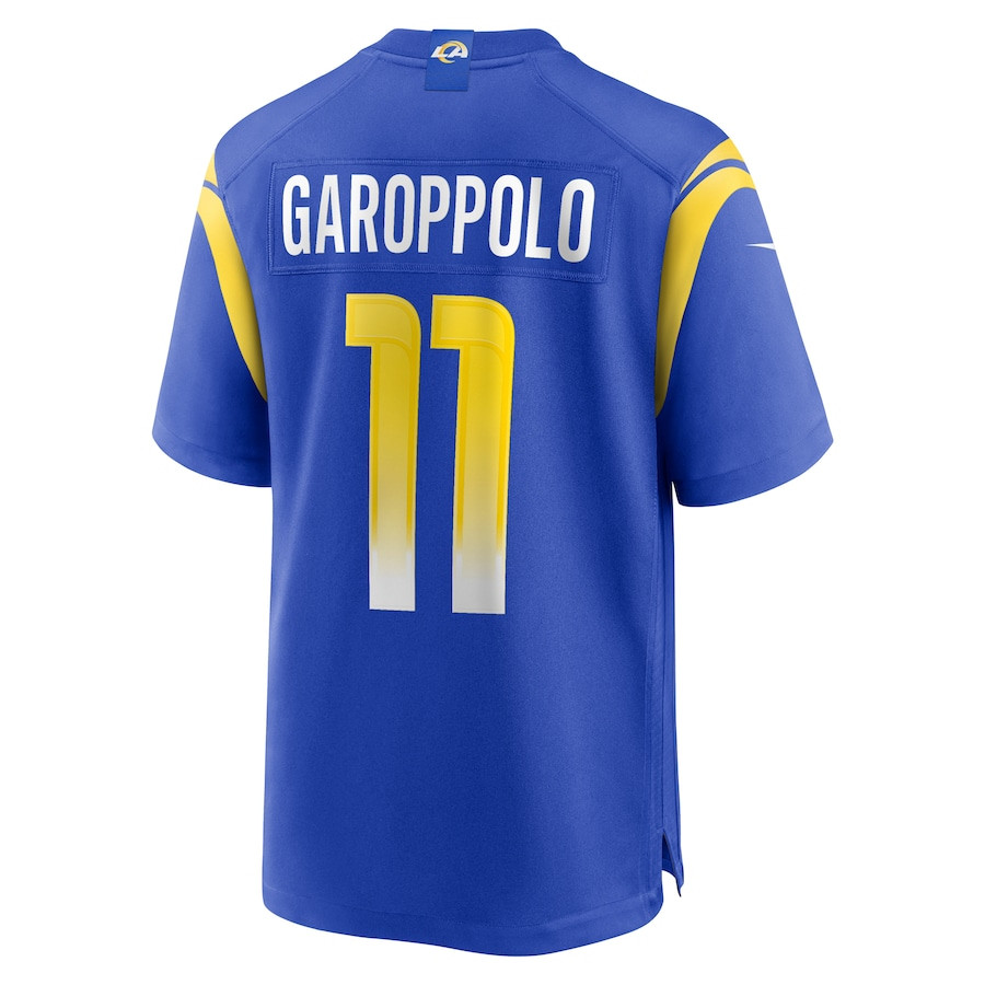 Jimmy Garoppolo 11 Los Angeles Rams Game Men Jersey - Royal JS7384 Saliibo - Image 3