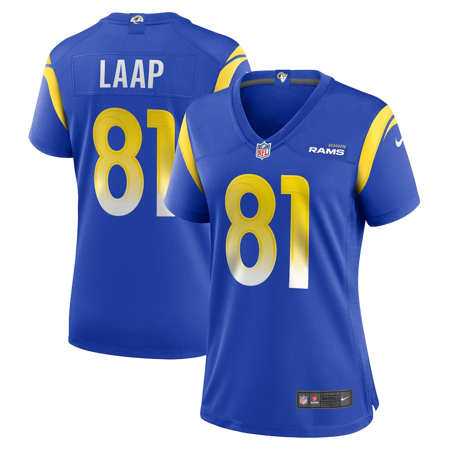 JJ Laap 81 Los Angeles Rams Women's Game Jersey - Royal JS8925 Saliibo