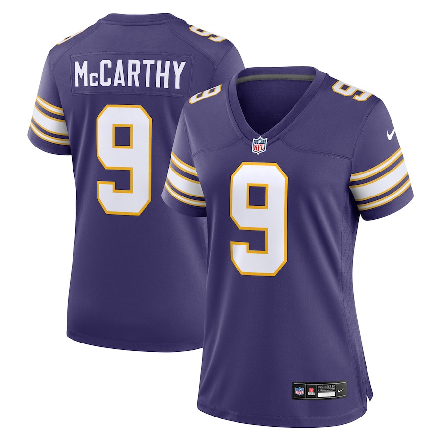 J.J. McCarthy Minnesota Vikings 2nd Alternate 2024 NFL Draft First Round Pick Player Game Jersey - Purple JS9362 Saliibo