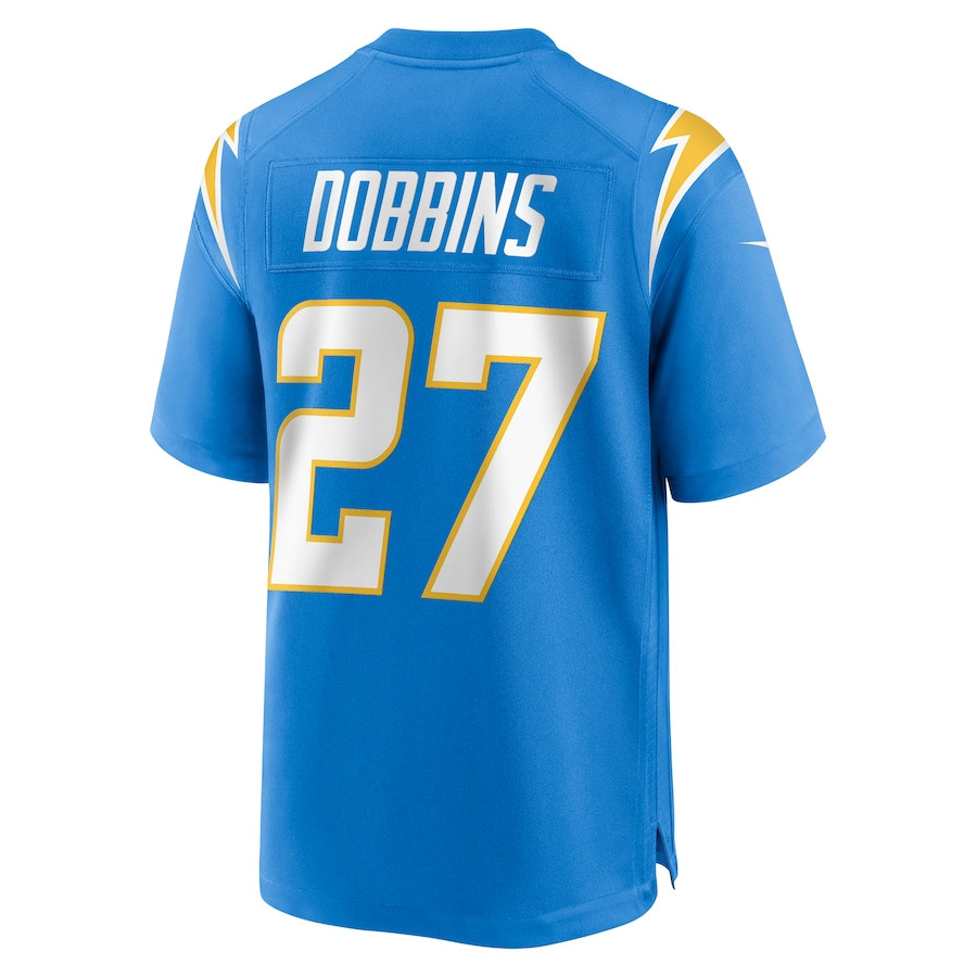 J.K. Dobbins 27 Los Angeles Chargers Team Game Men Jersey - Powder Blue JS9494 Saliibo - Image 3