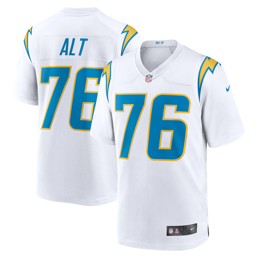 Joe Alt 76 Los Angeles Chargers Player Game Men Jersey - White JS8067 Saliibo