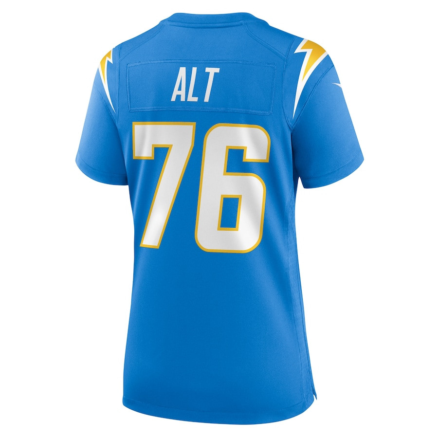 Joe Alt 76 Los Angeles Chargers Women's Game Jersey - Powder Blue JS5341 Saliibo - Image 3