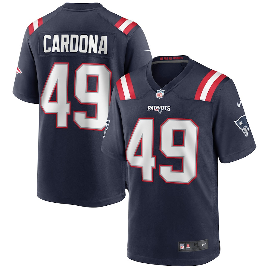 Joe Cardona 49 New England Patriots Men Game Jersey - Navy JS5632 Saliibo
