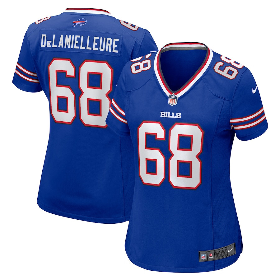Joe DeLamielleure 68 Buffalo Bills Women Game Retired Jersey - Royal JS2169 Saliibo