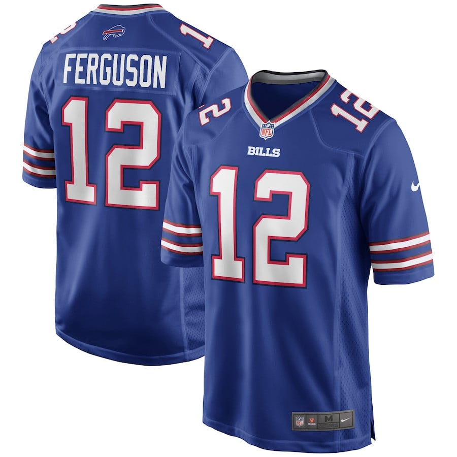 Joe Ferguson 12 Buffalo Bills Men Game Retired Jersey - Royal JS6895 Saliibo
