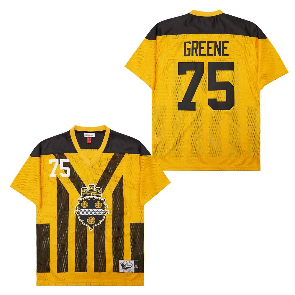 Joe Greene 75 Pittsburgh Steelers Retro Throwback Legacy Men Jersey - Black/Yellow JS8596 Saliibo