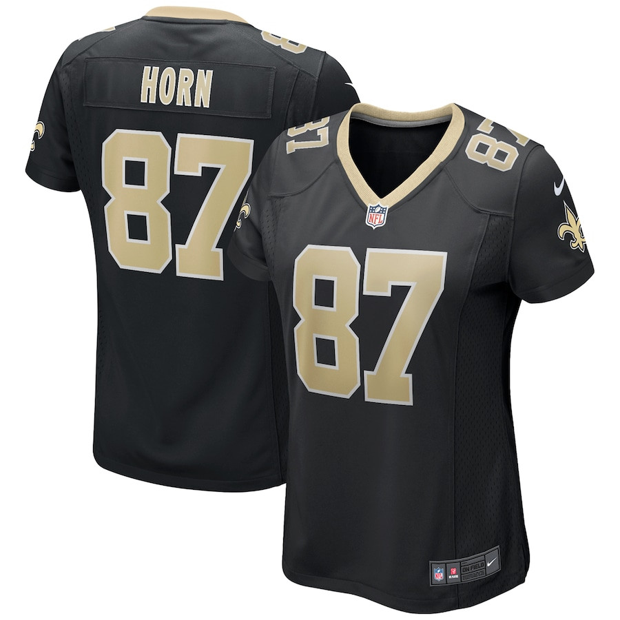 Joe Horn 87 New Orleans Saints Women Game Retired Jersey - Black JS2889 Saliibo